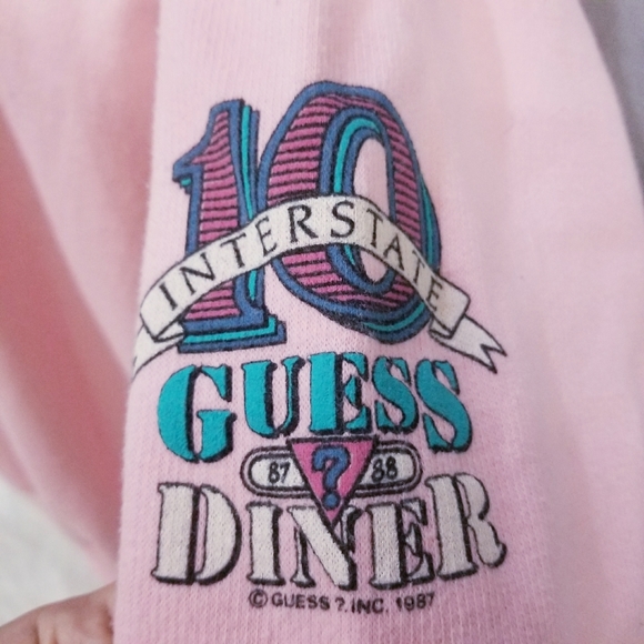 Vintage 1987 Guess Diner theme sweat shirt sweate - Picture 6 of 6